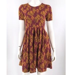 Lularoe Red/Gold Amelia, M